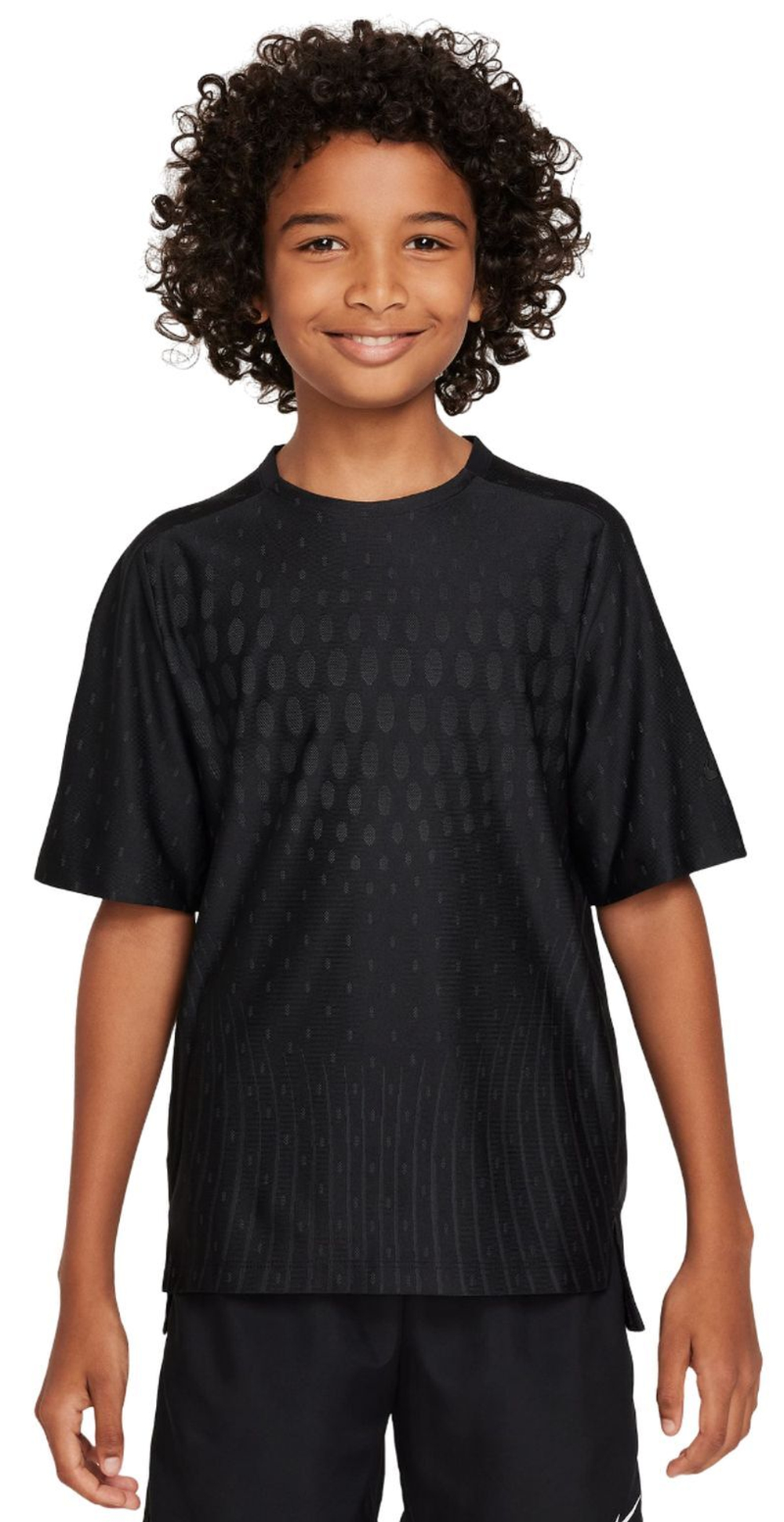 Футболка для мальчика теннисная Nike Kids Dri-Fit Adventage Multi Tech Top - black/dark smoke grey/black