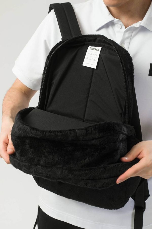 Рюкзак Brick Slim черный мех - фото 3