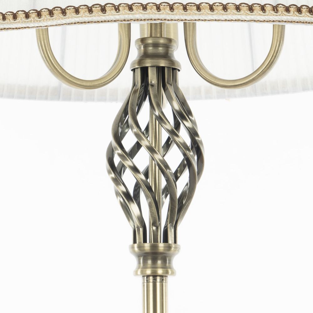 Citilux Вена CL402930T Торшер бронза со столиком и белым абажуром