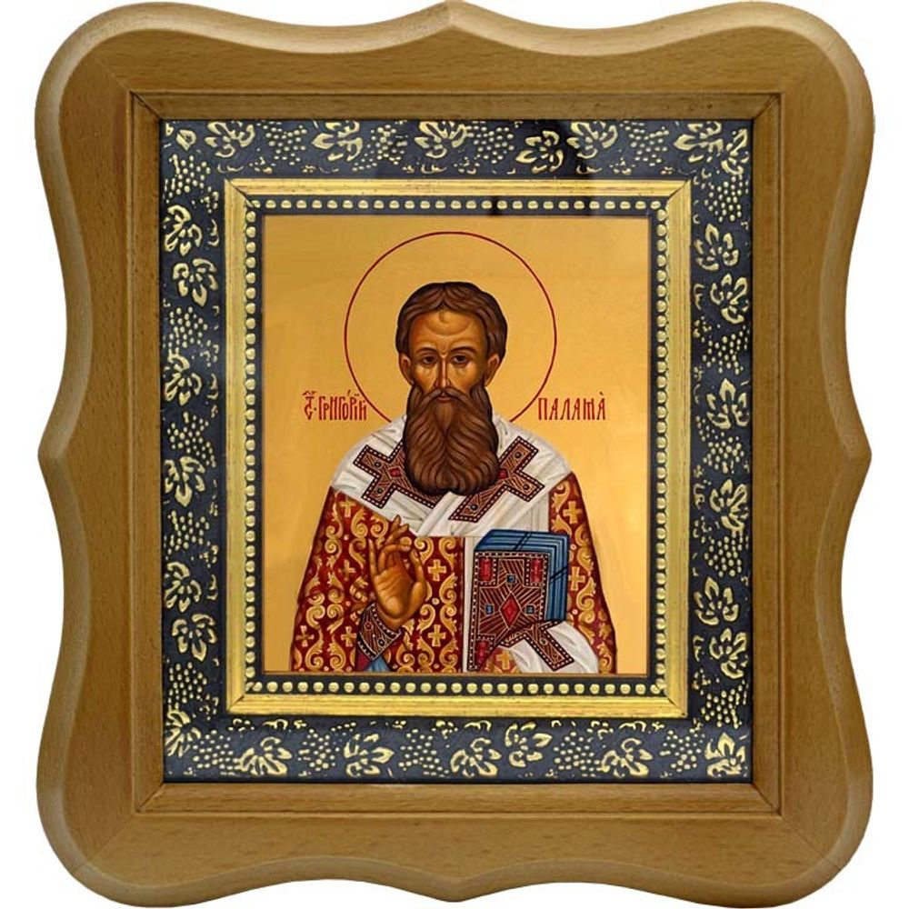 Григорий Палама, Солунский Святитель. Икона на холсте.