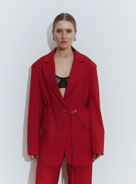 Жакет с карабином, цвет красный