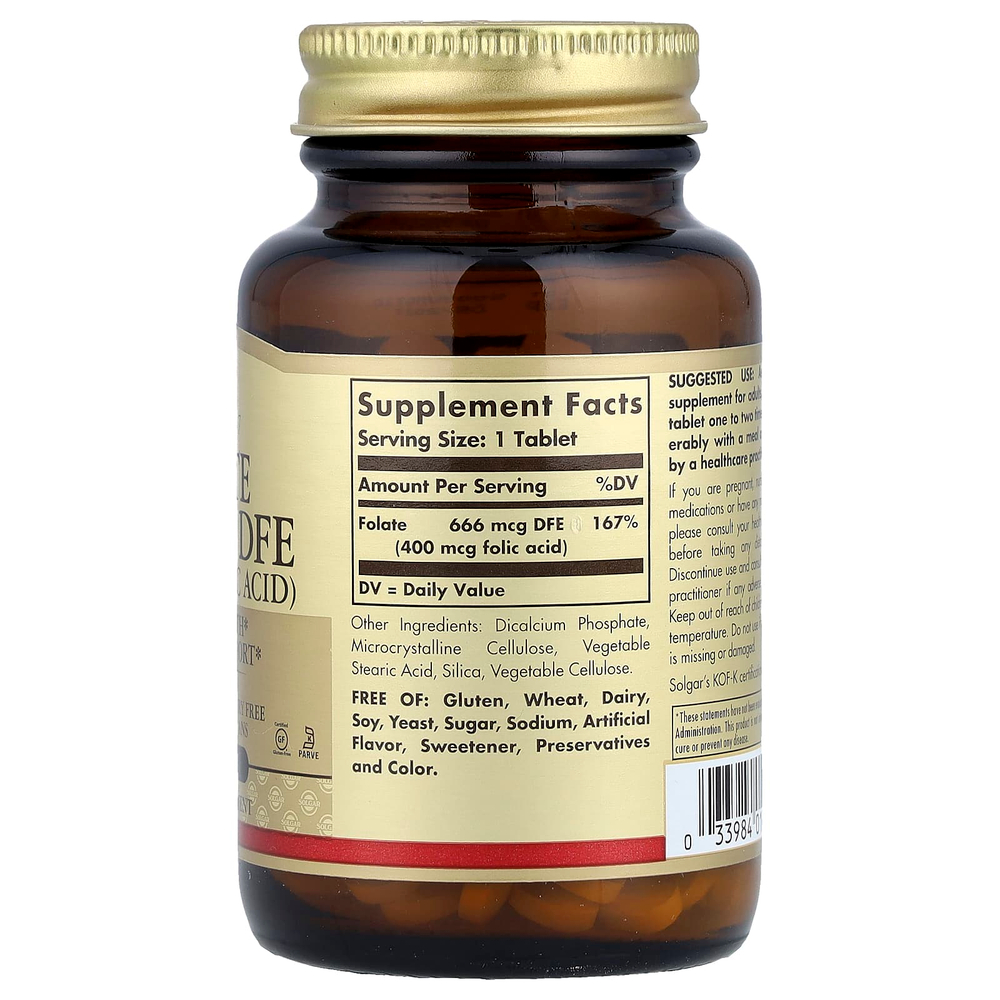 Solgar, фолат, 666 мкг DFE, 250 таблеток