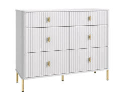 Комод для одежды Аляска , 6 ящиков, белый