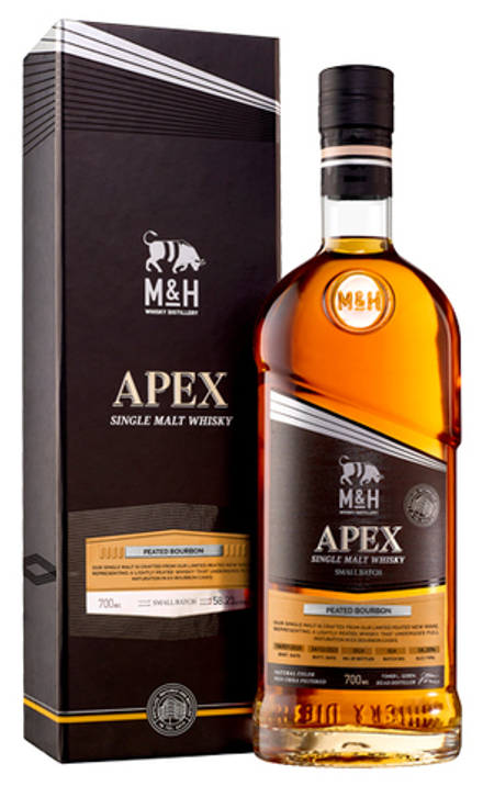 Виски M & H Apex Peated Bourbon Cask 58,2% 0,7 л