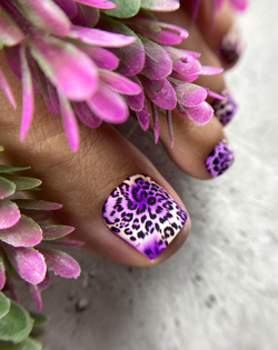 Crazy Manic Плёнки для ногтей для педикюра leopard purple p