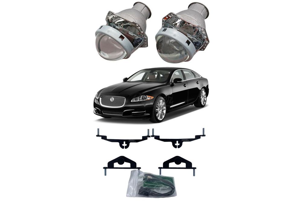Готовый комплект для замены штатных линз с AFS Jaguar XJ IV X351 2009-2015
