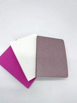 Набор 3 блокнота 88л (138*102мм) линейка розовый, перламутровый, белый (5447-4)