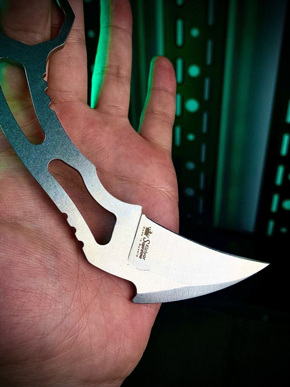 Нож Kizlyar Supreme REAPER N690 SW SK KS (StoneWash, Skeleton, Kydex Sheath)