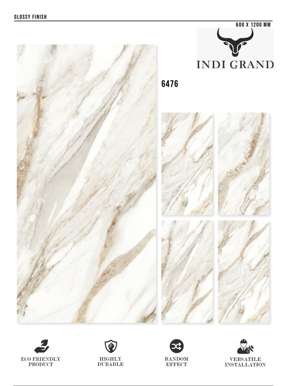 Керамогранит glossy №5, 60х120, 6476