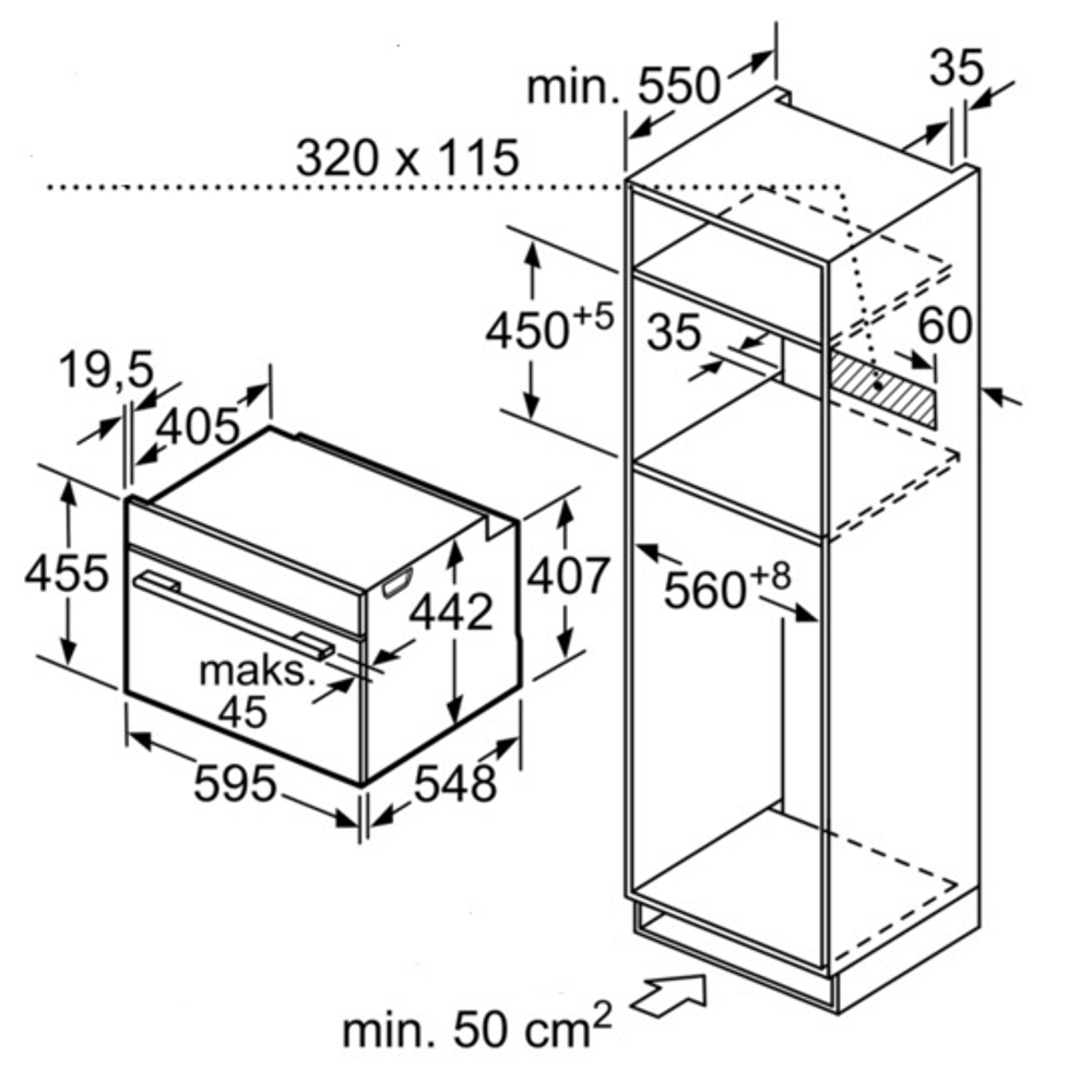 Электрический духовой шкаф Bosch CMG633BS1
