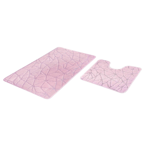 Набор ковриков д/ванной Shahintex PP 60*100+60*50 фламинго (01)