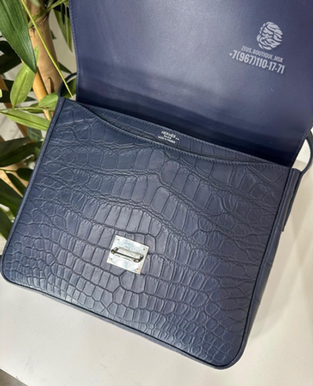 Сумка через плечо Hermes из кожи крокодила