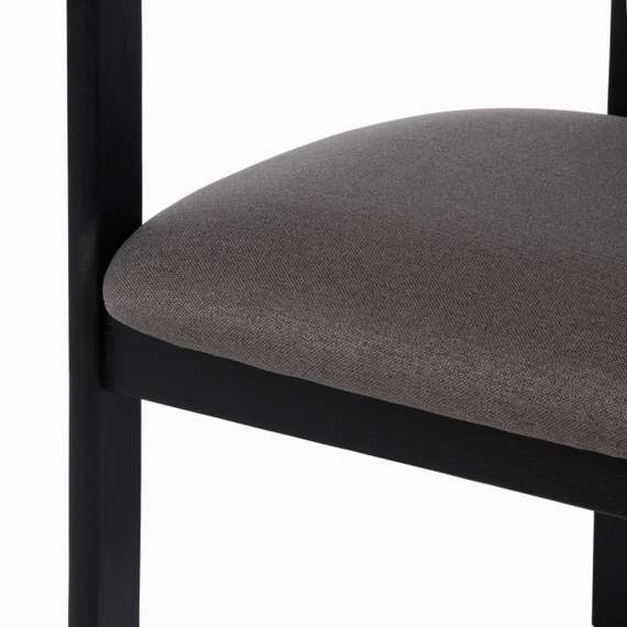 Стул Irma черный с серой обивкой