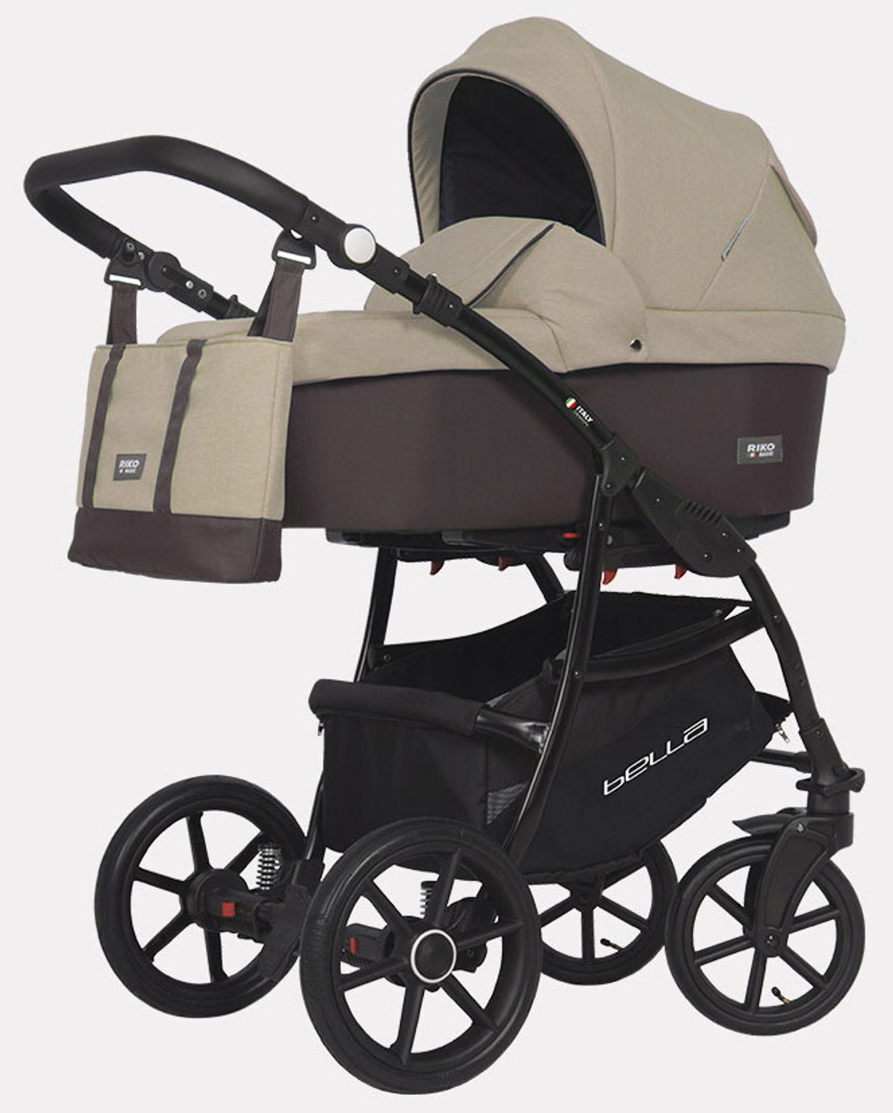Детская коляска Riko Basic Bella 2 в 1 07 коричневый-бежевый
