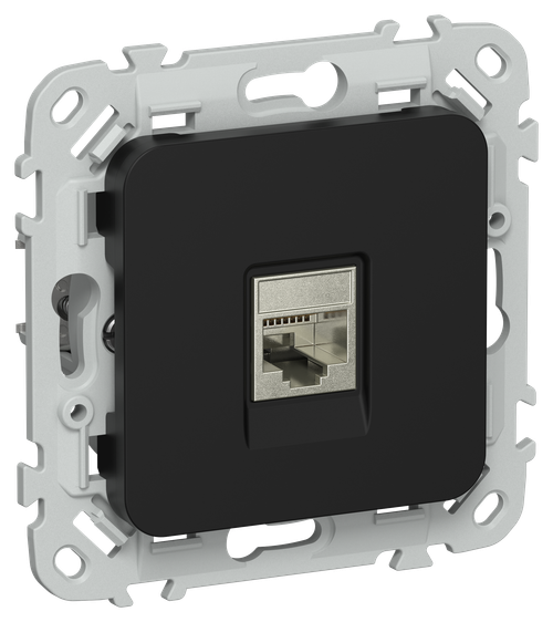 FLITE Розетка компьютерная RJ45 категория 6 STP РК6-1-1-ФлЧ черный IEK