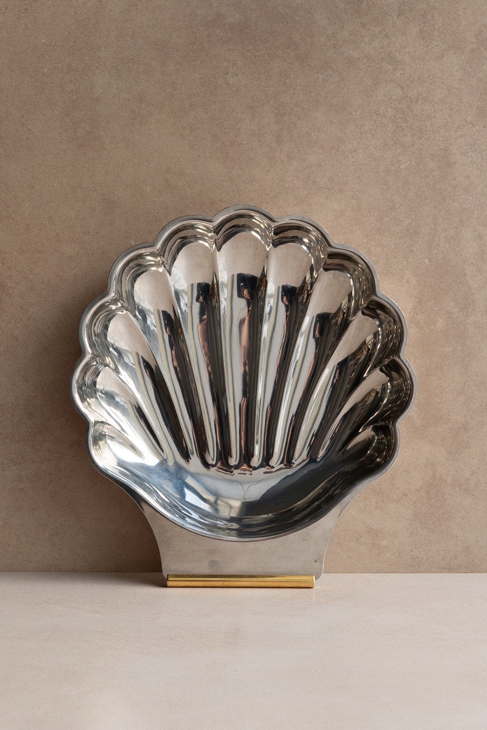 Винтаж Блюдо-ракушка, с золочением