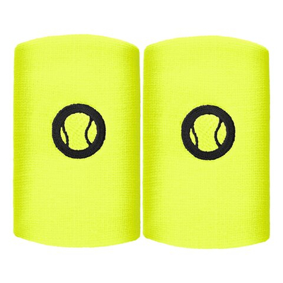 Tennis-Point Long Wristband 2 Pack - Neon Yellow