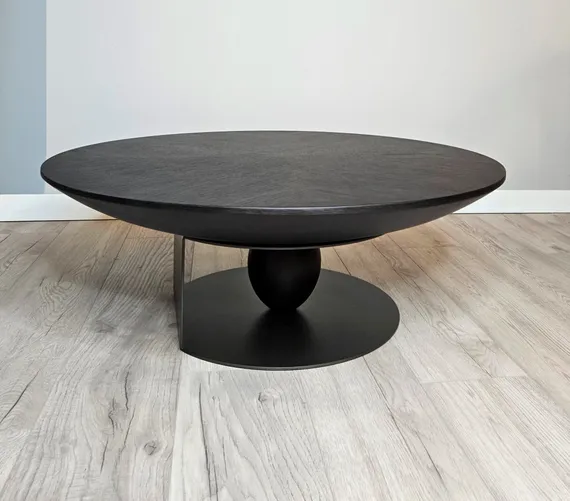 Столик журнальный 8025, Ø90 см, темно-коричневый