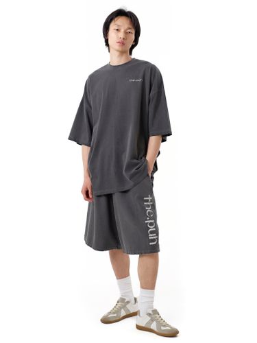 Графитовая оверсайз футболка с логотипом