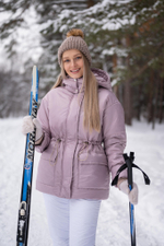 Костюм женский зимний "Fly" пудра-белый