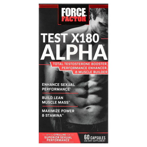 Force Factor, Test X180 Alpha®, 60 капсул