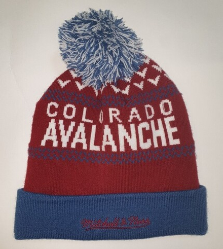 Шапка M&N COL вишневый/синий