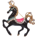 Брошь «Best Podarok - Лунная Тень», цвет черный, 4*4см