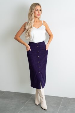 Юбка-карандаш из микровельвета