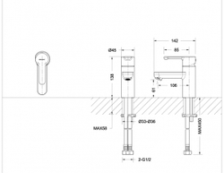 Смеситель для умывальника Bravat Stream