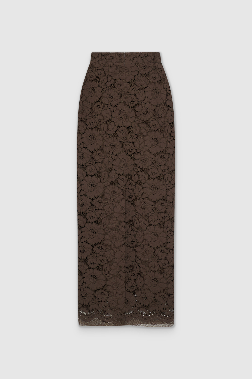 Юбка из кружева шоколадного цвета