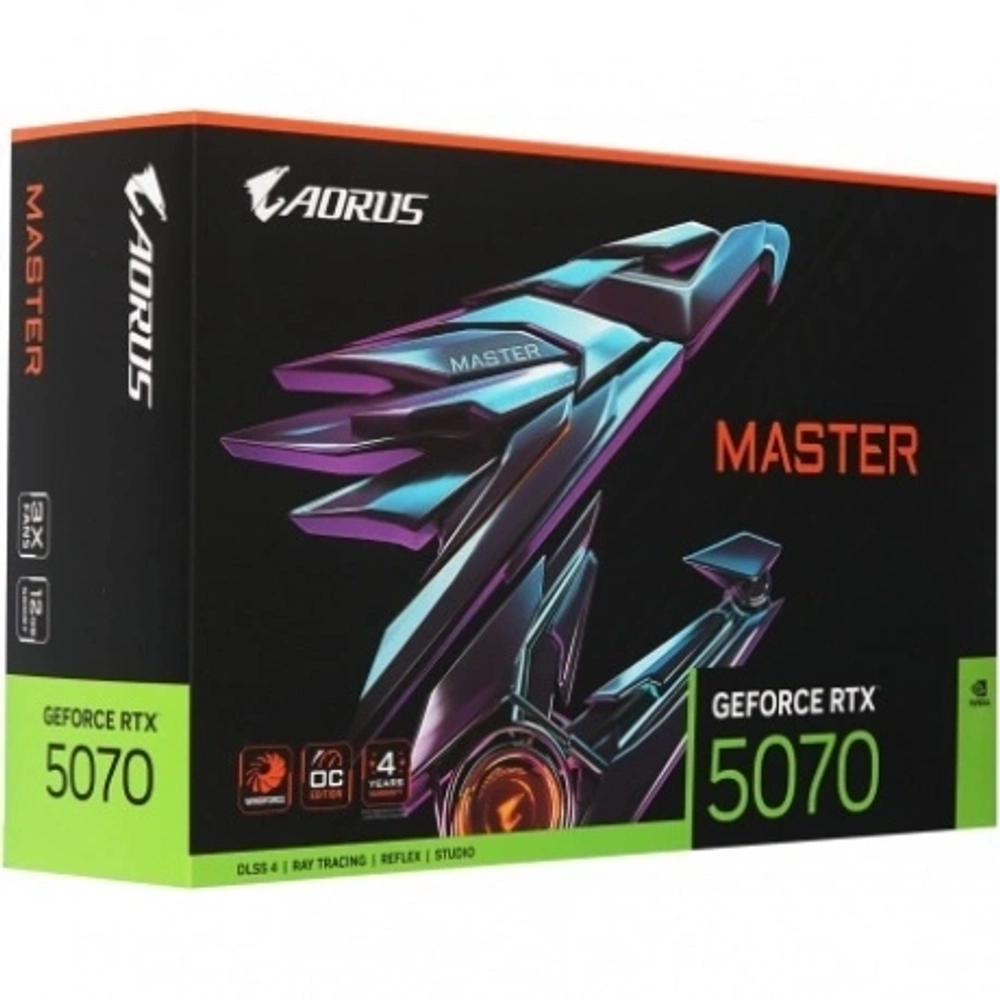 Видеокарта Gigabyte RTX5070 MASTER 12GB GDDR7 192bit 3xDP HDMI 3FAN RTL