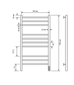 Полотенцесушитель электрический с/т Comfysan Noumi EC-10 100/50, белый, шт