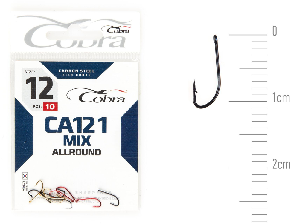 Крючки Cobra Allround MIX сер. CA121 разм. 012 10шт.