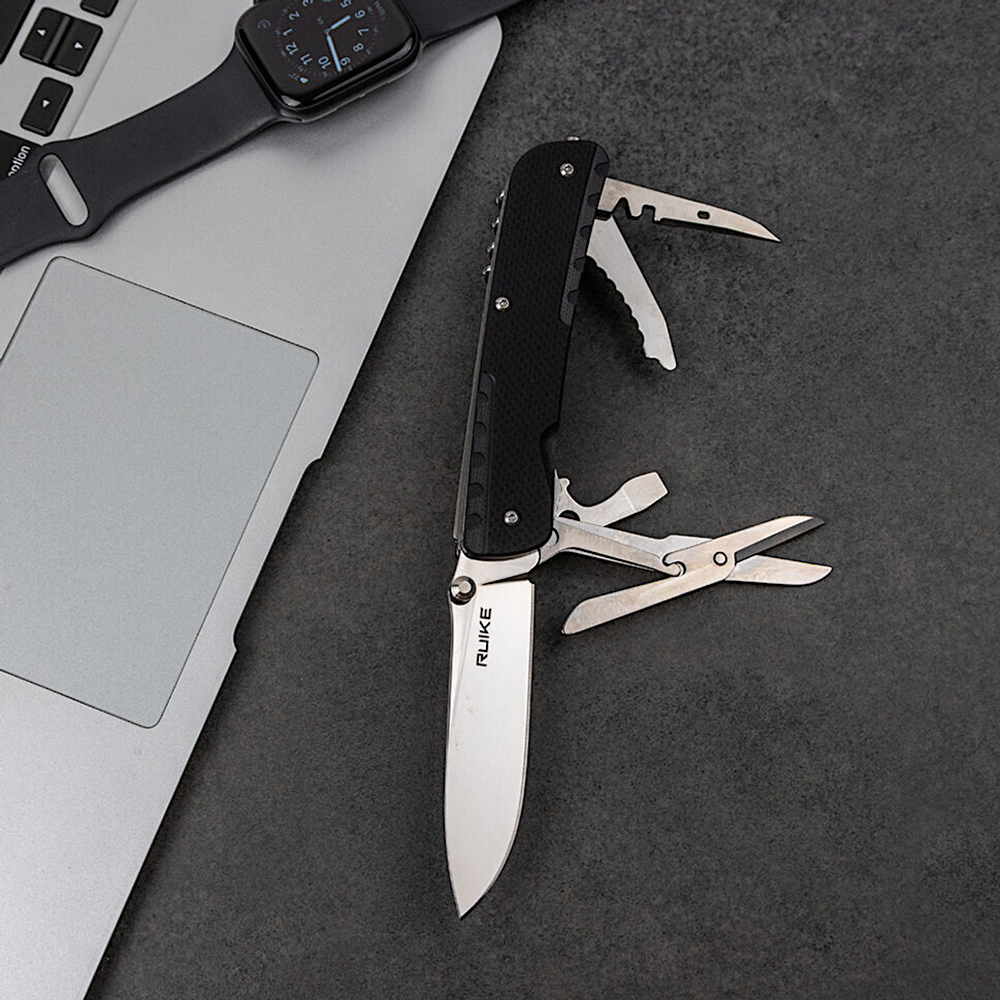 Нож multi-functional Ruike LD31-B Trekker 12C27 Чёрный (18 инструментов)