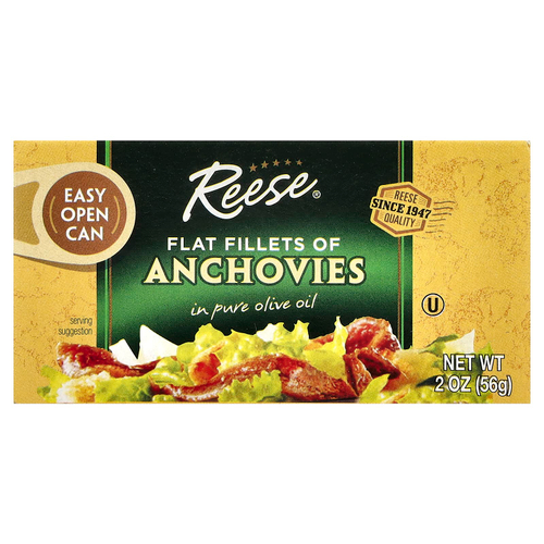 Reese, Спинки анчоусов в чистом оливковом масле, 2 унции (56 г)