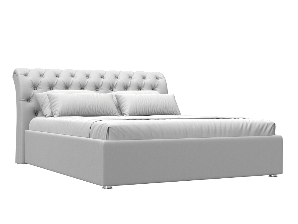 Кровать интерьерная Сицилия 160, Белый, Экокожа, 28484