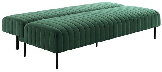 Диван-кровать БАККАРА, велюр, трехместный без подлокотников, прямой, клик-кляк