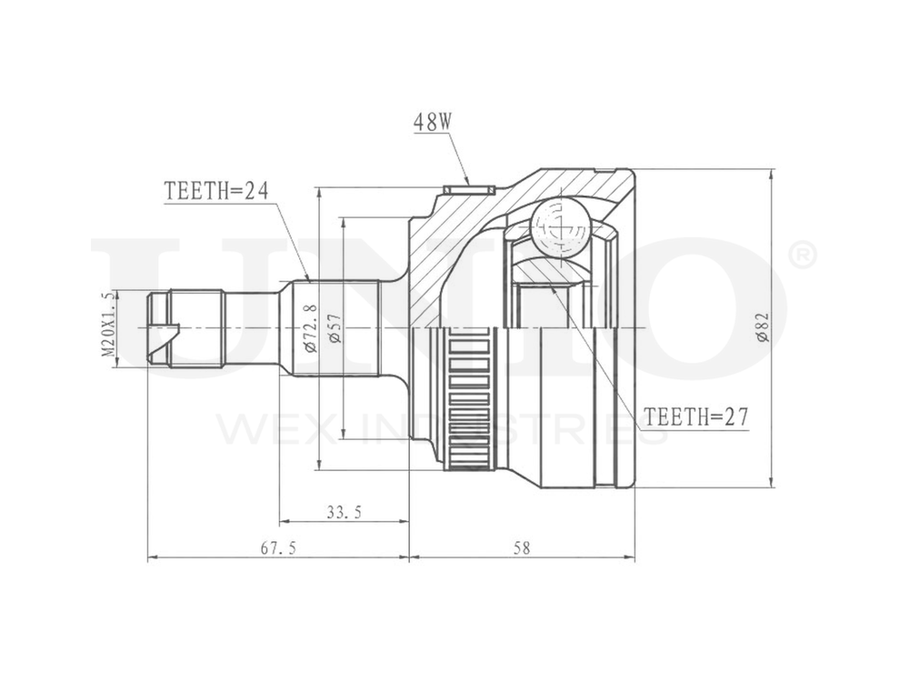 ШРУС внешний UNIO CVJ-20319