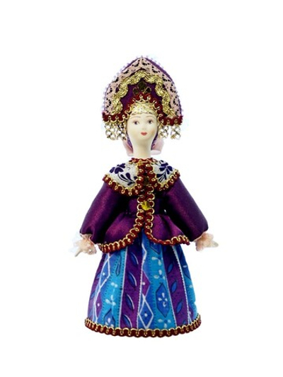 Кукла коллекционная Потешного промысла в Женском традиционном зимнем костюме.