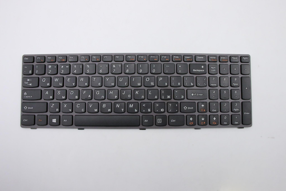 Клавиатура для ноутбука Lenovo Z580 / Z585 раскладка - русская, без подсветки, черная (25208035), оригинал