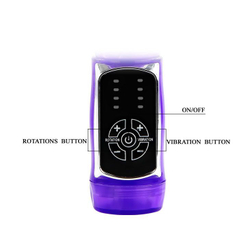 Фиолетовый вибратор-ротатор Passionate Baron - 22 см.