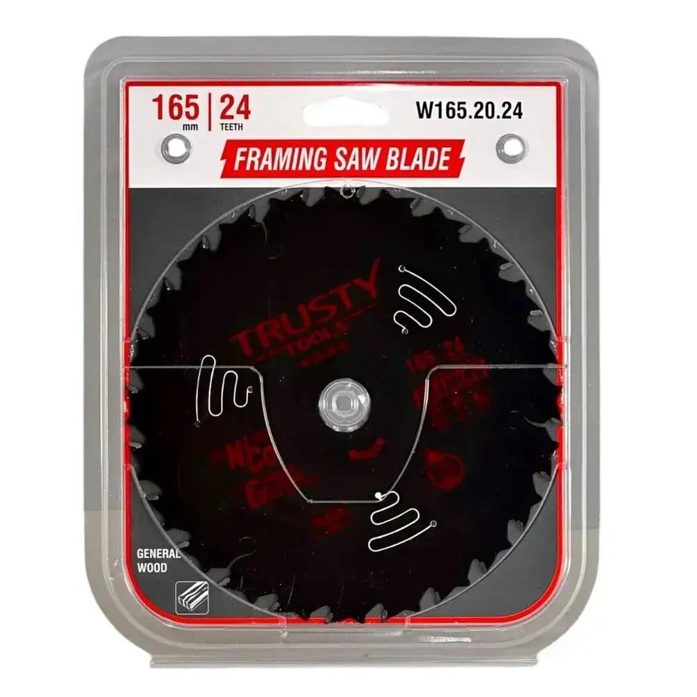 Пильный диск по дереву 165Х20 мм Z24 Trusty-Tools Framing для циркулярной пилы тефлоновое покрытие