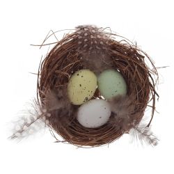 GAEM Изделие декоративное "Гнездо пасхальное", L7 W7 H2,5 см, 2в.