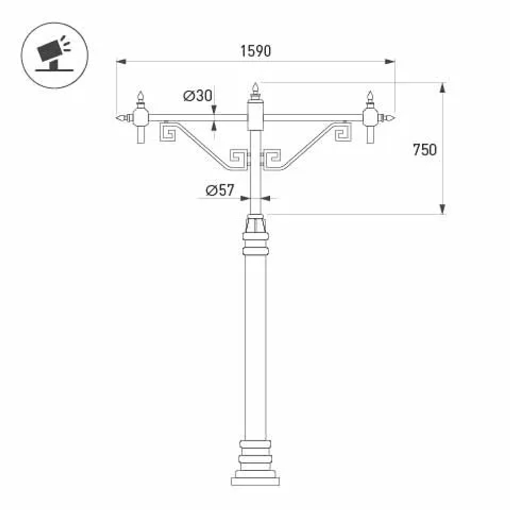 Кронштейн OXOR-SB4-2 BLACK (Arlight, Сталь) 051638