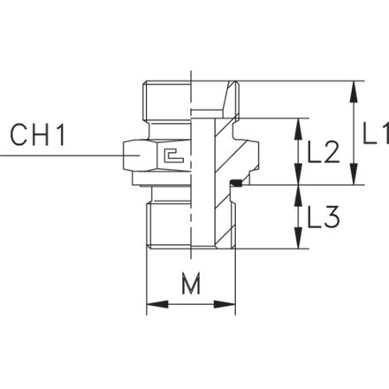 Штуцер FE DL08 M10x1 (корпус)