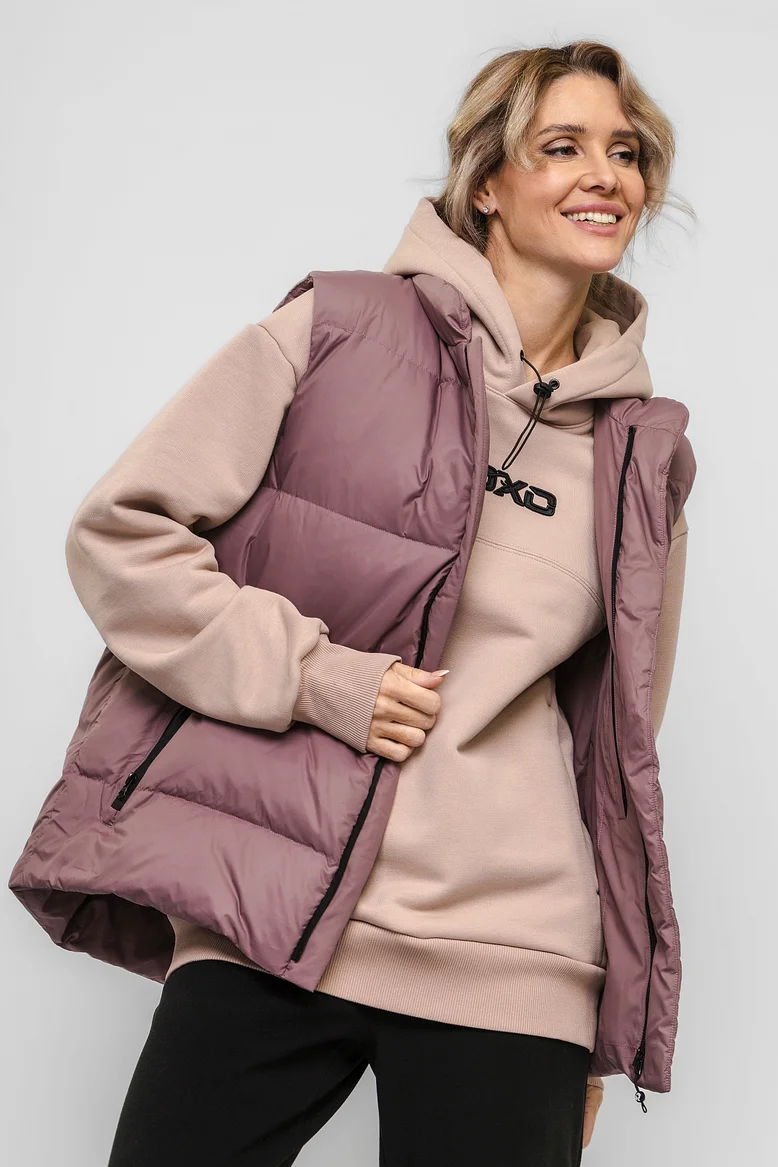 Жилет "НОХО" утеплённый, унисекс, цвет "Лиловая дымка"