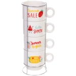 Набор кружек на стойке 280мл «Летние фрукты»