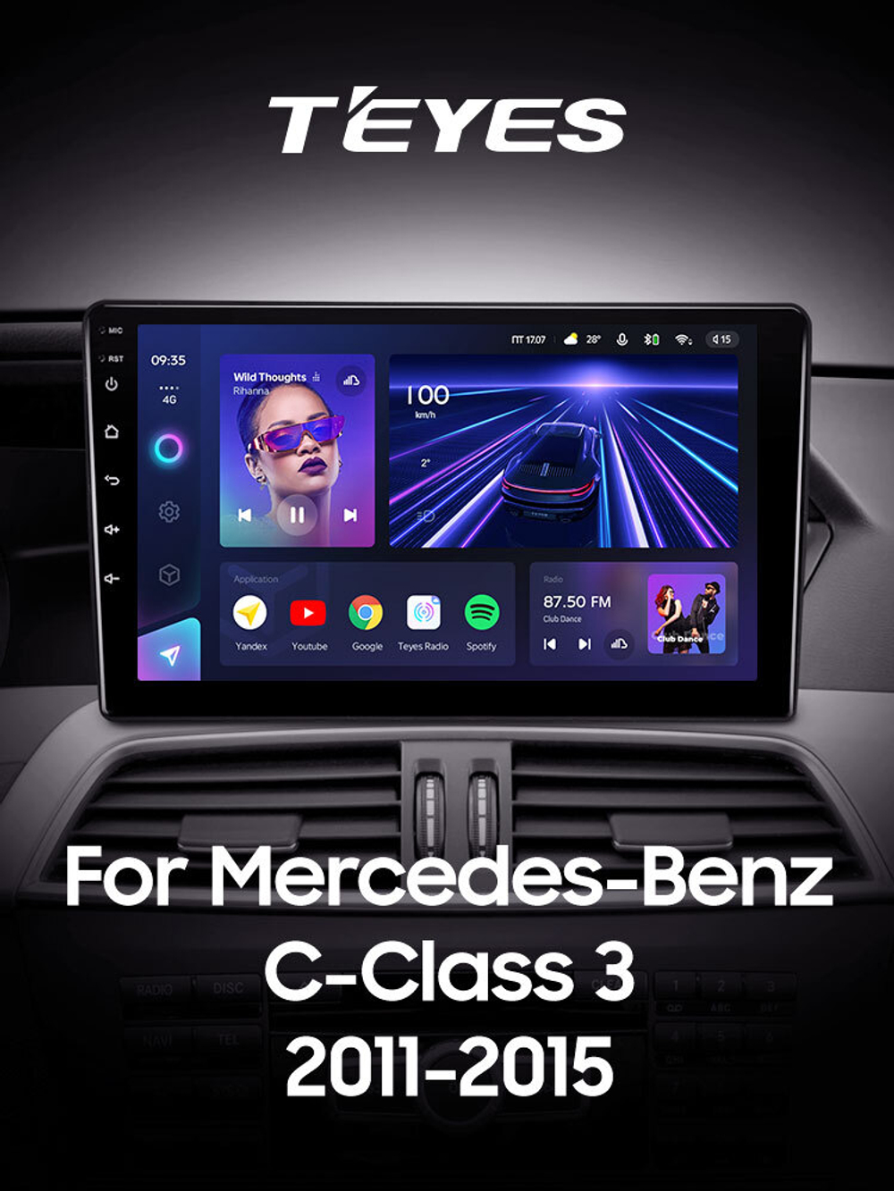 Teyes CC3 9"для Mercedes-Benz C-Class 3 2011-2015