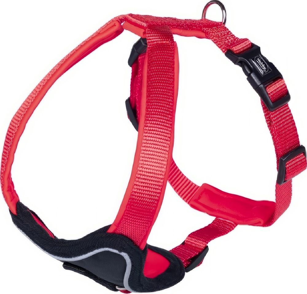 Nobby Шлейка Classic Preno Comfort для собак, нейлон, красная, 2.5х45-50 см