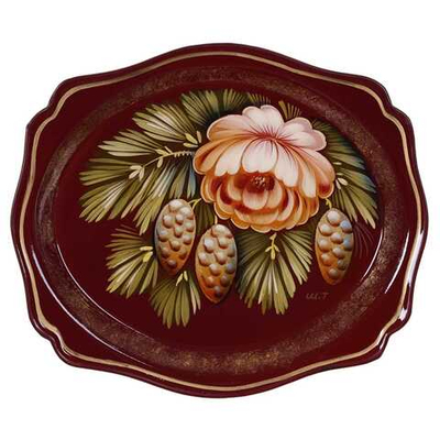 Zhostovo metal tray A3D280225224